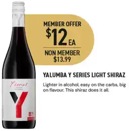 Dan Murphy's Yalumba Y Series Light Shiraz offer
