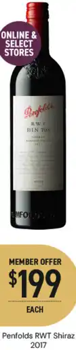 Dan Murphy's Penfolds RWT Shiraz 2017 offer