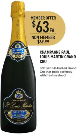 Dan Murphy's Champagne Paul Louis Martin Grand Cru offer