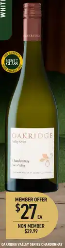 Dan Murphy's Oakridge Valley Series Chardonnay offer