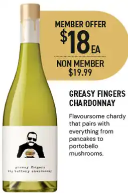 Dan Murphy's Greasy Fingers Chardonnay offer