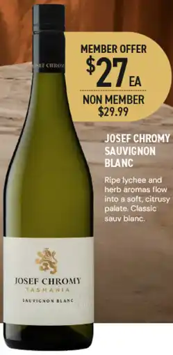 Dan Murphy's Josef Chromy Sauvignon Blanc offer