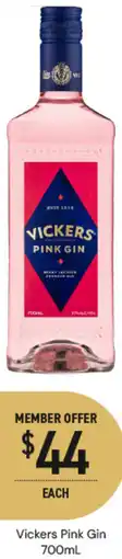 Dan Murphy's Vickers Pink Gin offer