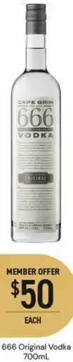 Dan Murphy's 666 Original Vodka offer