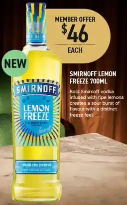 Dan Murphy's Smirnoff Lemon Freeze offer