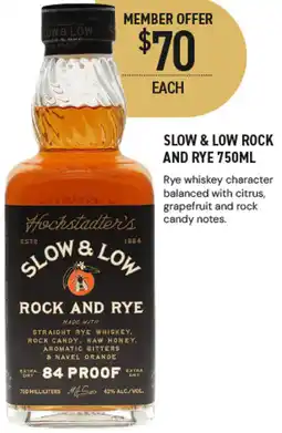 Dan Murphy's Slow & Low Rock And Rye offer