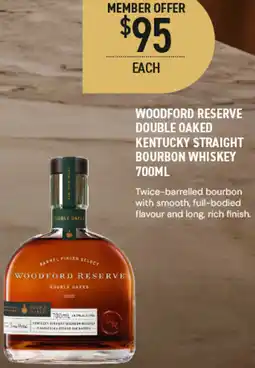 Dan Murphy's Woodford reserve double oaked kentucky straight bourbon whiskey 700ml offer
