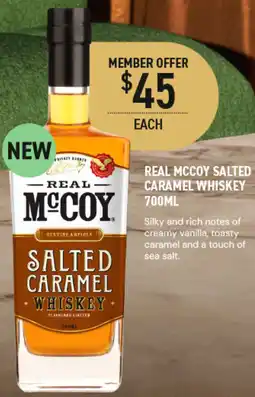 Dan Murphy's Real McCoy Salted Caramel Whiskey offer