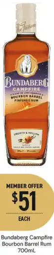 Dan Murphy's Bundaberg Campfire Bourbon Barrel Rum offer