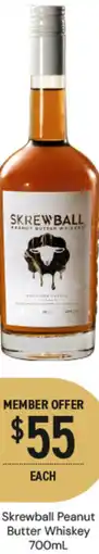 Dan Murphy's Skrewball Peanut Butter Whiskey offer