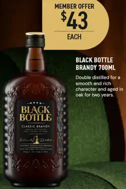 Dan Murphy's Black Bottle Brandy offer