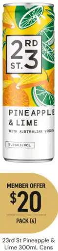 Dan Murphy's 23rd St Pineapple & Lime Cans offer