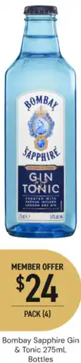Dan Murphy's Bombay Sapphire Gin & Tonic Bottles offer