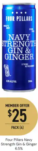 Dan Murphy's Four Pillars Navy Strength Gin & Ginger offer