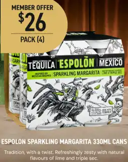 Dan Murphy's Espolon sparkling margarita cans offer