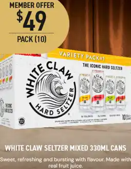 Dan Murphy's White Claw Seltzer Mixed Cans offer