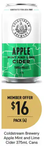 Dan Murphy's Coldstream Brewery Apple Mint and Lime Cider Cans offer