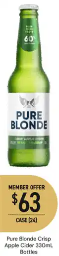 Dan Murphy's Pure Blonde Crisp Apple Cider Bottles offer