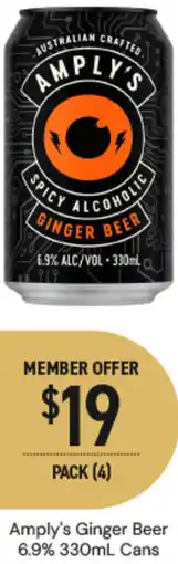 Dan Murphy's Amply's Ginger Beer 6.9% Cans offer