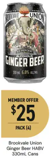 Dan Murphy's Brookvale Union Ginger Beer HABV Cans offer