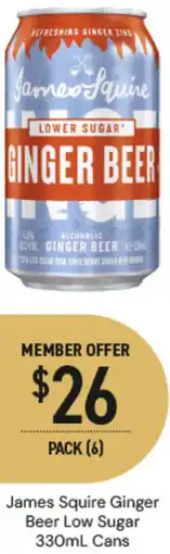 Dan Murphy's James Squire Ginger Beer Low Sugar Cans offer