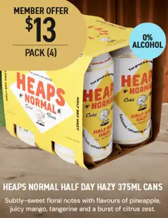 Dan Murphy's Heaps normal half day hazy cans offer