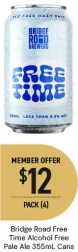Dan Murphy's Bridge Road Free Time Alcohol Free Pale Ale Cans offer