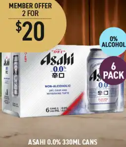 Dan Murphy's Asahi 0.0% Cans offer