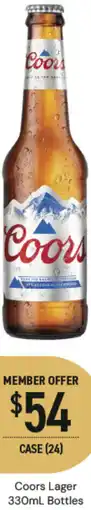 Dan Murphy's Coors Lager Bottles offer