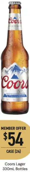 Dan Murphy's Coors Lager Bottles offer