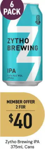Dan Murphy's Zytho Brewing IPA Cans offer