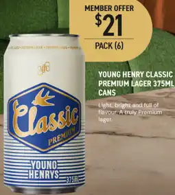 Dan Murphy's Young Henry Classic Premium Lager Cans offer