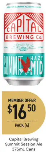 Dan Murphy's Capital Brewing Summit Session Ale Cans offer
