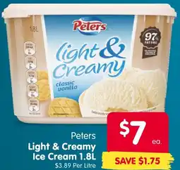 Spar Peters Light & Creamy Ice Cream offer