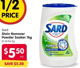 Spar Sard Stain Remover Powder Soaker offer