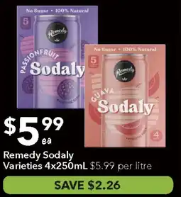 Ritchies Remedy Sodaly Varieties offer