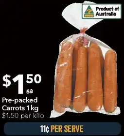 Ritchies Pre-packed Carrots offer