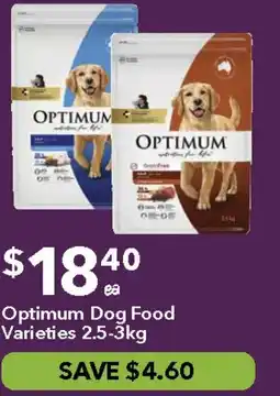 Ritchies Optimum Dog Food Varieties offer