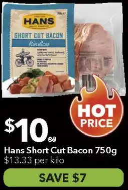 Ritchies Hans Short Cut Bacon offer