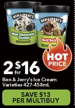Ritchies Ben & Jerry's Ice Cream Varieties offer