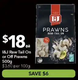 Ritchies I&J Raw Tail On or Off Prawns offer