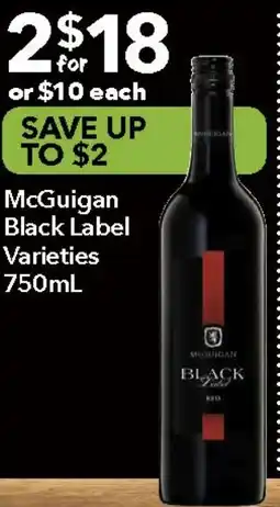 Ritchies McGuigan Black Label Varieties offer