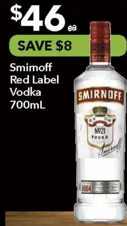 Ritchies Smimoff Red Label Vodka offer