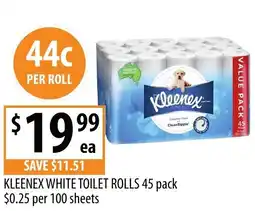 Supabarn KLEENEX WHITE TOILET ROLLS offer