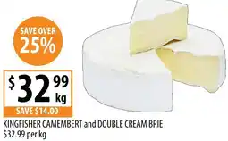 Supabarn Kingfisher camembert and double cream brie offer