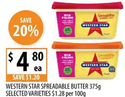 Supabarn WESTERN STAR SPREADABLE BUTTER offer