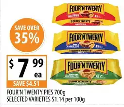 Supabarn Four'n twenty pies offer