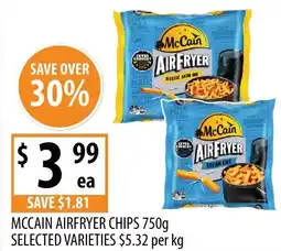 Supabarn Mccain airfryer chips offer