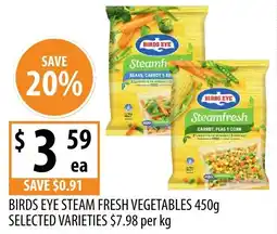 Supabarn Birds eye steam fresh vegetables offer