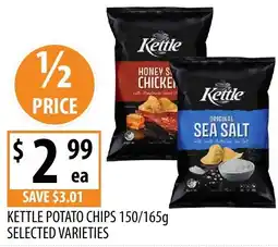 Supabarn Kettle potato chips selected varieties offer